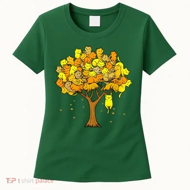 Cat Lover Tree Cute Women's T-Shirt