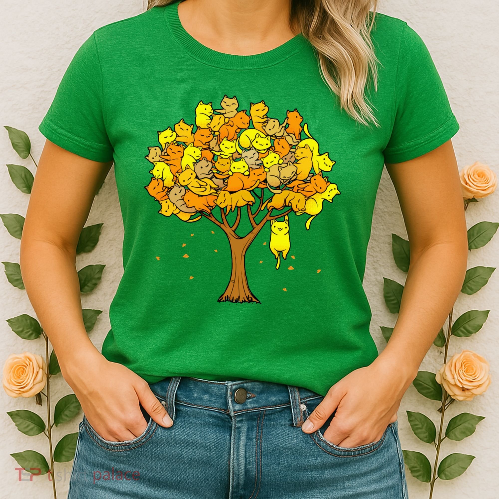 Cat Lover Tree Cute Women's T-Shirt