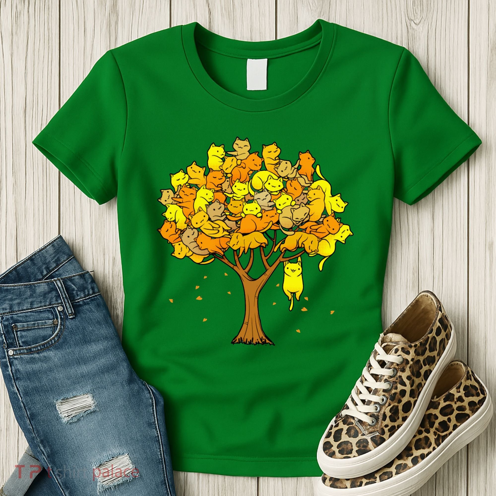 Cat Lover Tree Cute Women's T-Shirt