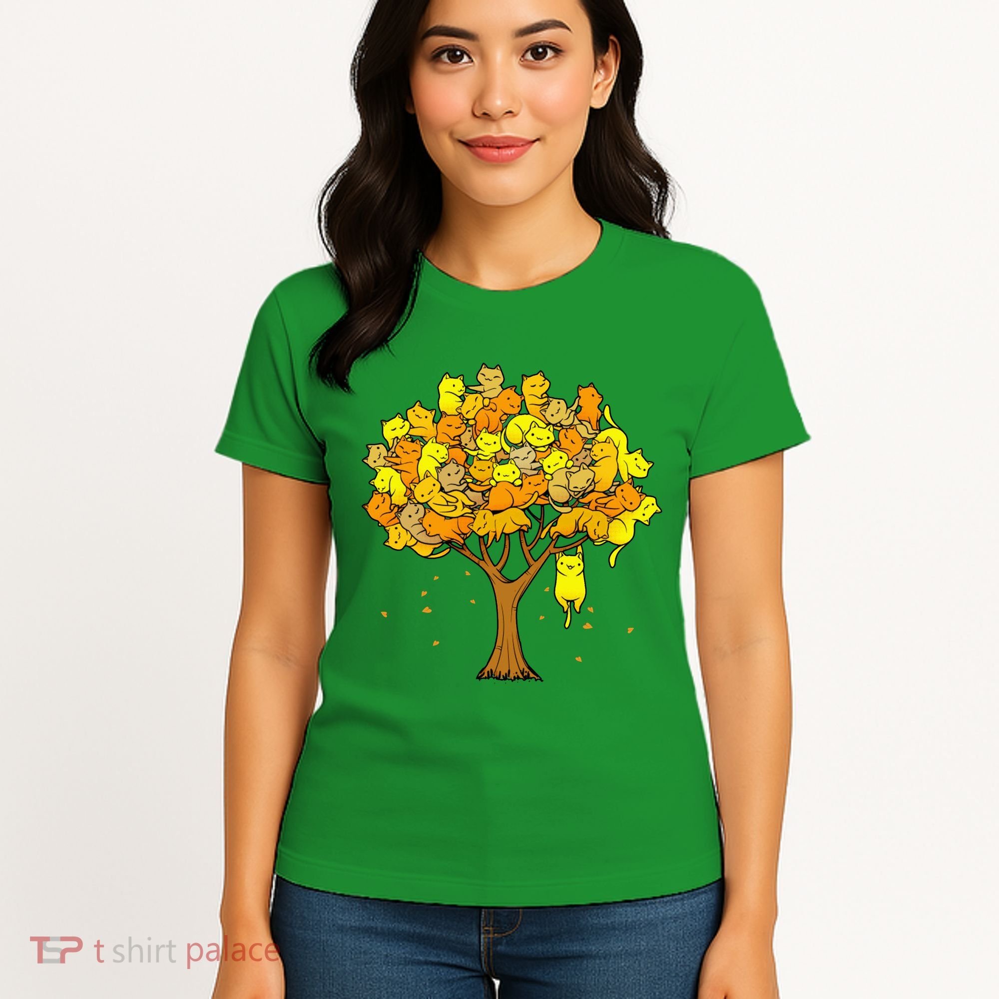 Cat Lover Tree Cute Women's T-Shirt