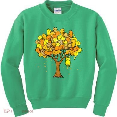 Cat Lover Tree Cute Kids Sweatshirt