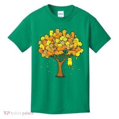 Cat Lover Tree Cute Kids T-Shirt