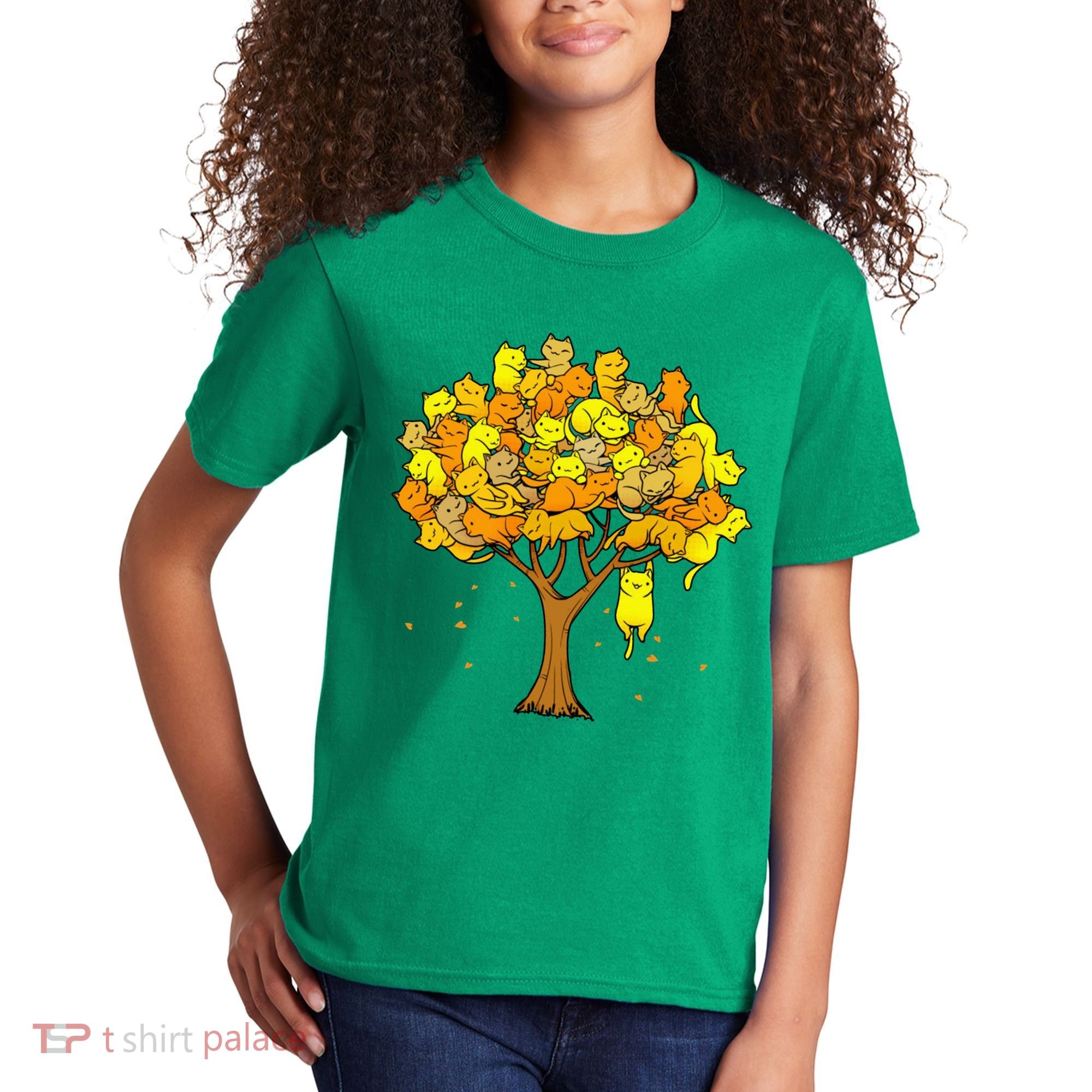 Cat Lover Tree Cute Kids T-Shirt