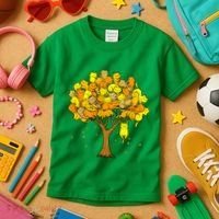 Cat Lover Tree Cute Kids T-Shirt thumb 3