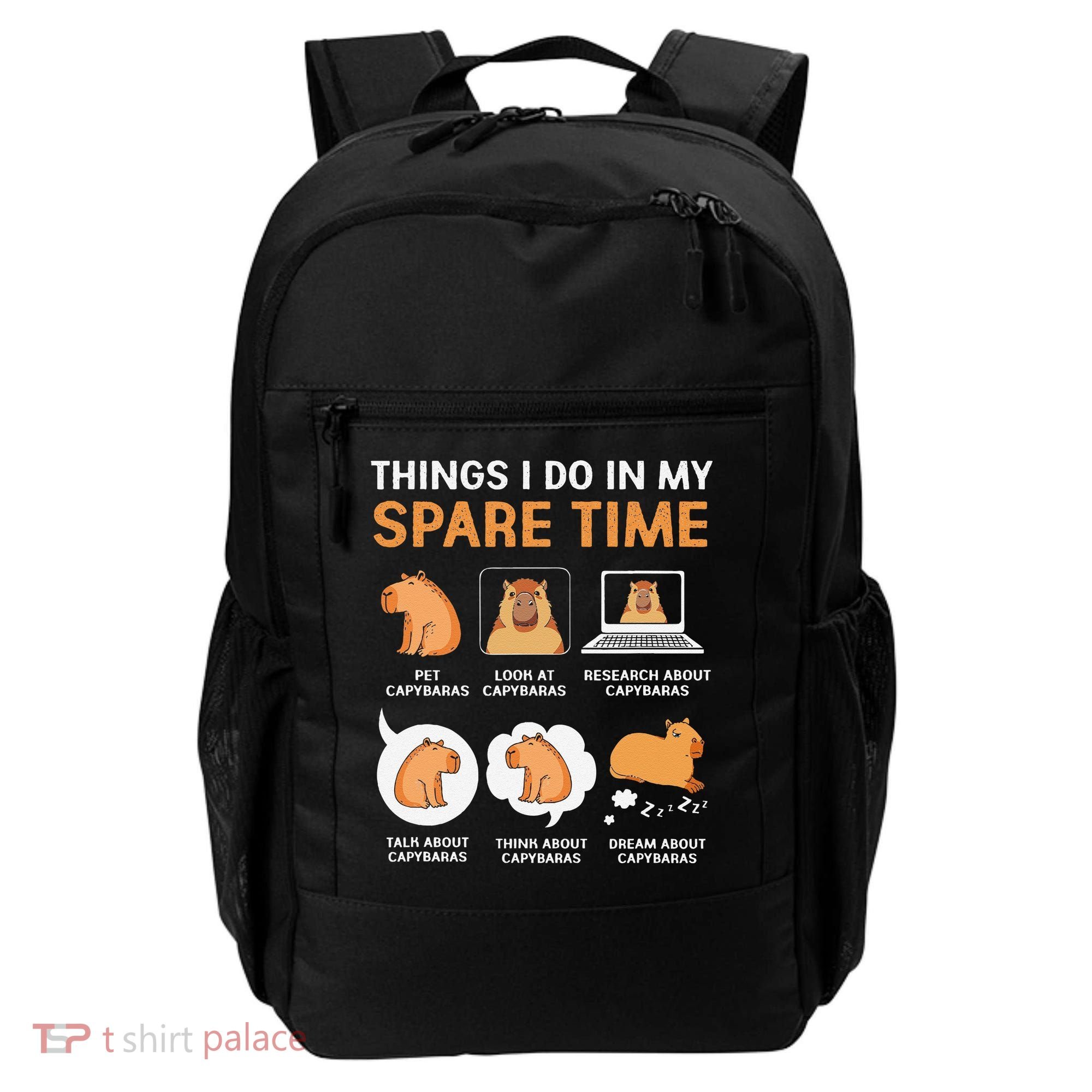 Capybara Lover Things I Do In My Spare Time Backpack
