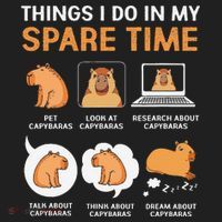 Capybara Lover Things I Do In My Spare Time Beanie thumb 2