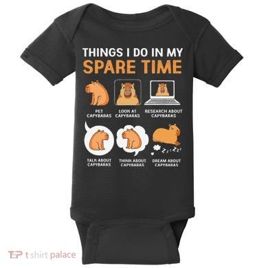 Capybara Lover Things I Do In My Spare Time Baby Bodysuit