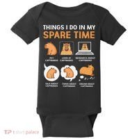 Capybara Lover Things I Do In My Spare Time Baby Bodysuit thumb 0