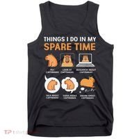 Capybara Lover Things I Do In My Spare Time Tank Top thumb 0