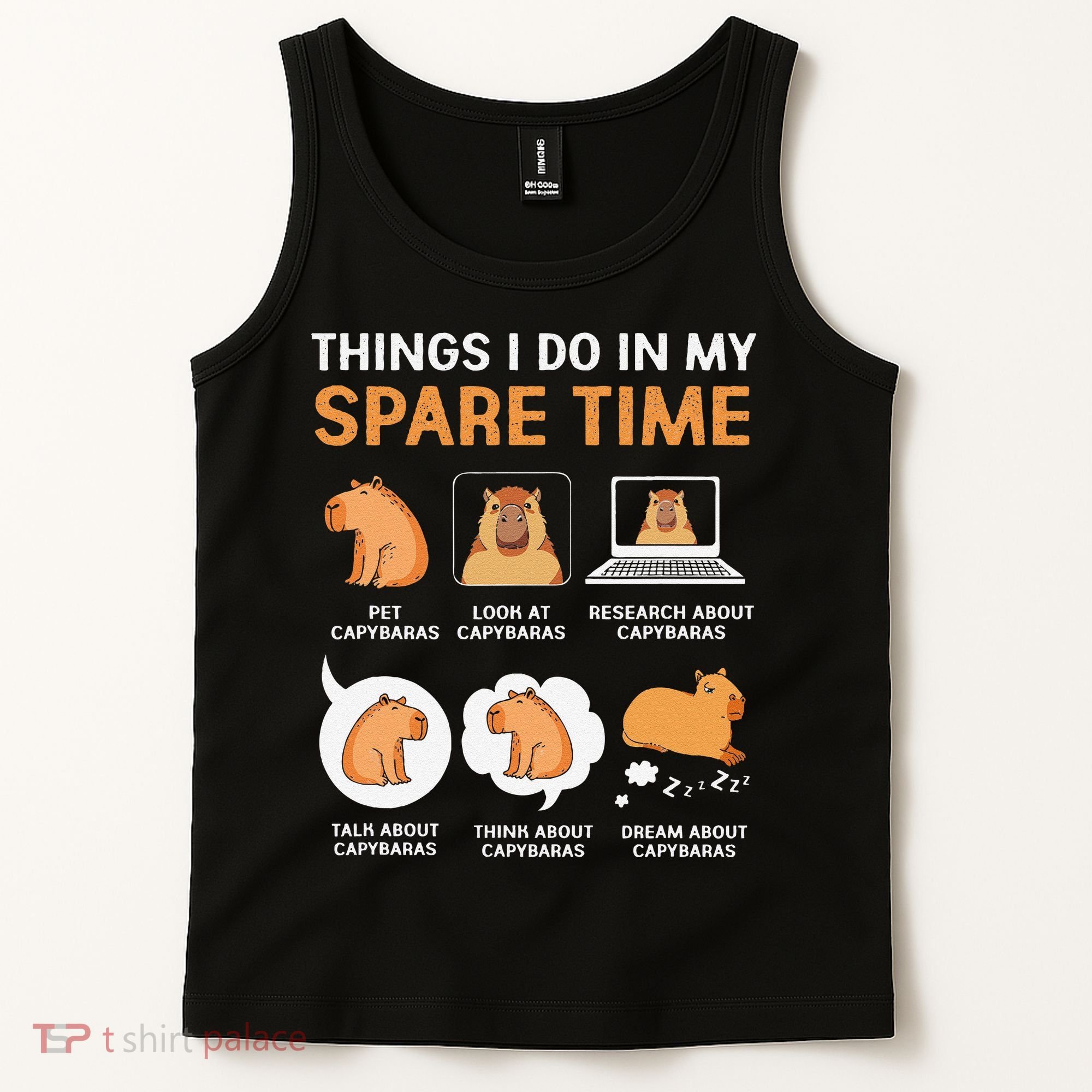 Capybara Lover Things I Do In My Spare Time Tank Top