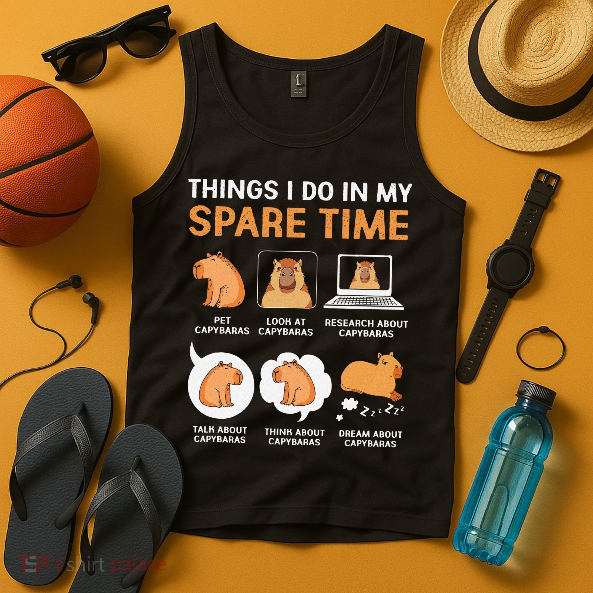 Capybara Lover Things I Do In My Spare Time Tank Top