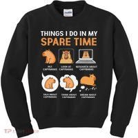Capybara Lover Things I Do In My Spare Time Kids Sweatshirt thumb 0