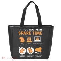 Capybara Lover Things I Do In My Spare Time Tote Bag thumb 0