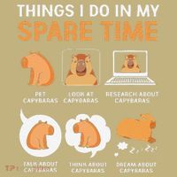 Capybara Lover Things I Do In My Spare Time Sweatshirt thumb 2