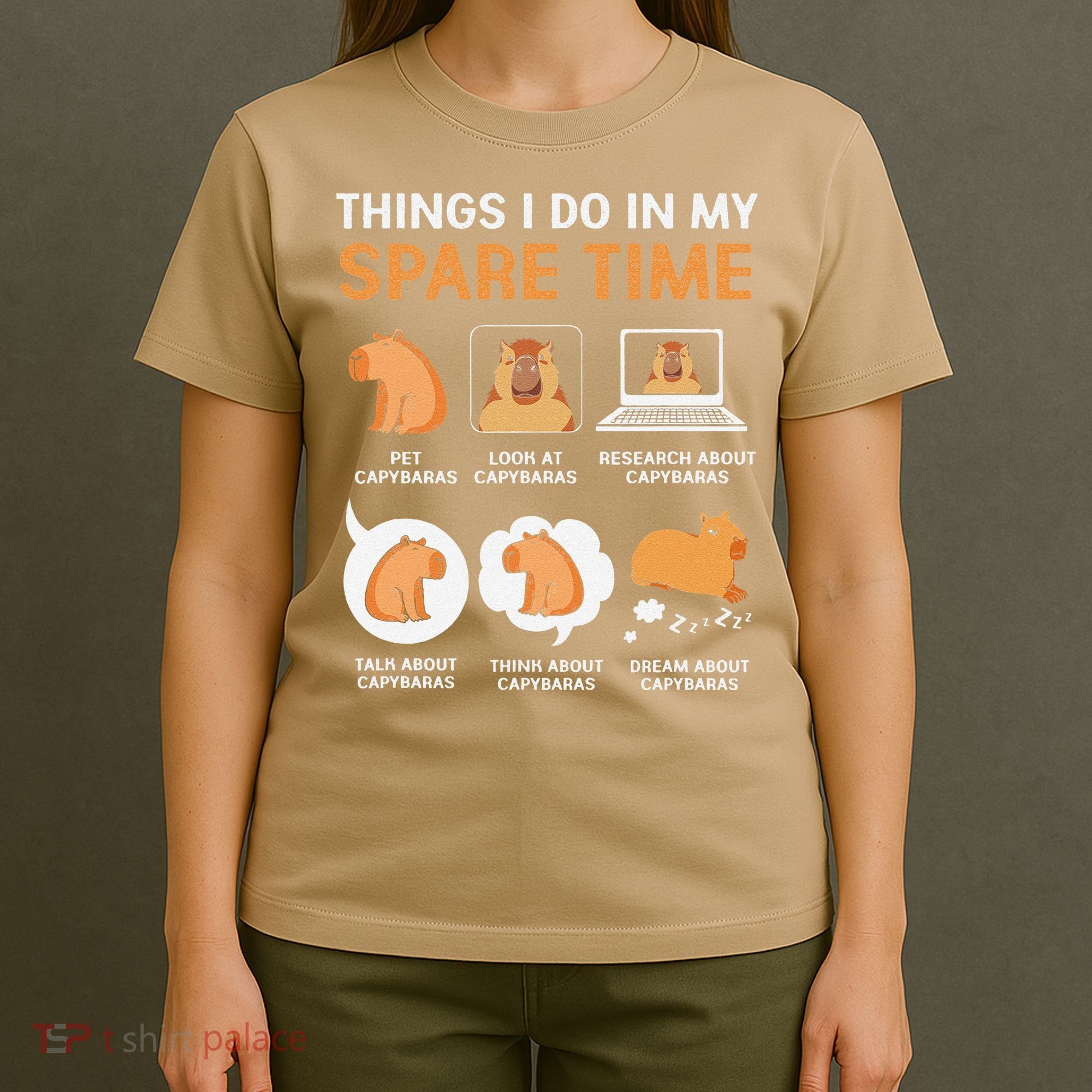 Capybara Lover Things I Do In My Spare Time T-Shirt