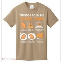 Capybara Lover Things I Do In My Spare Time Kids T-Shirt thumb 0