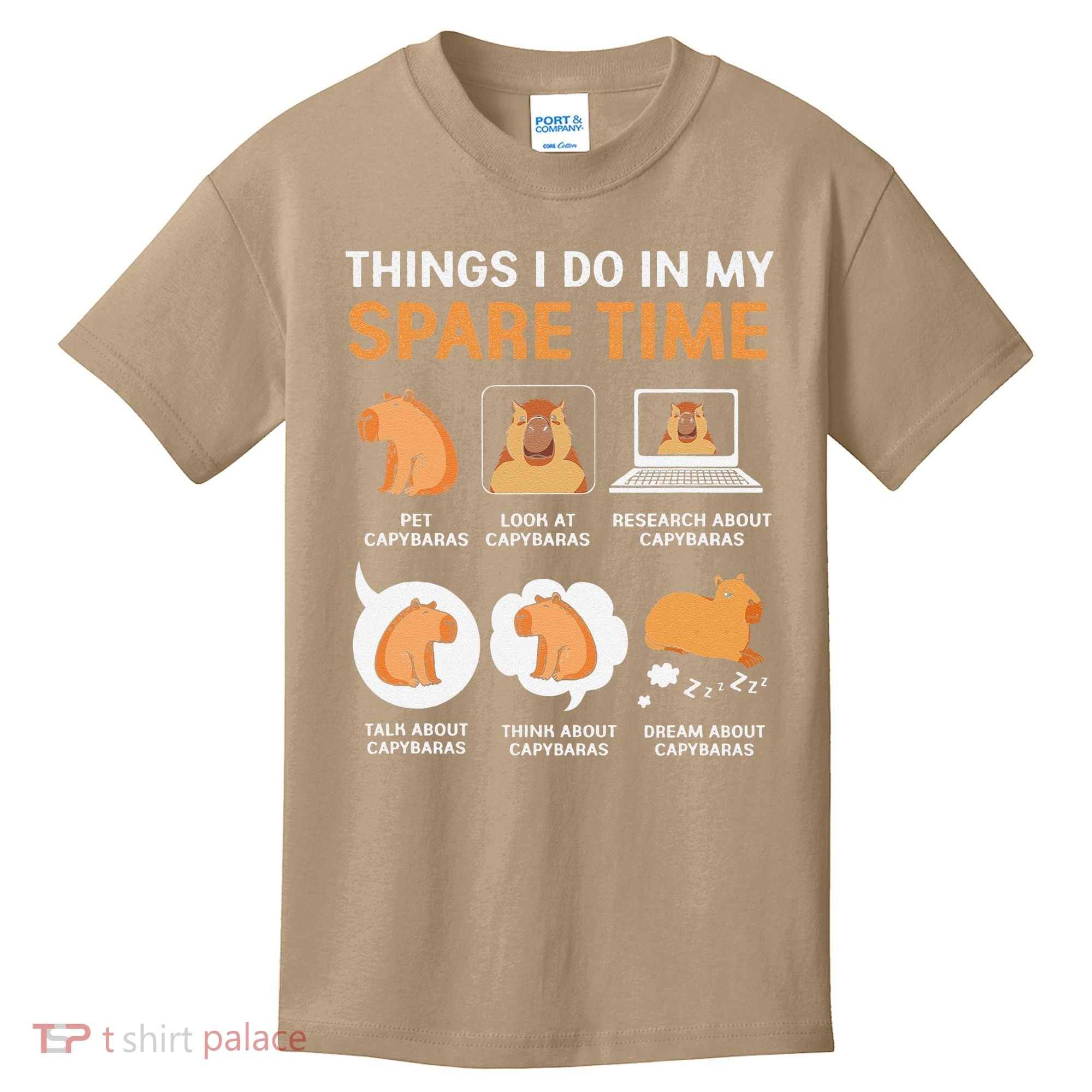 Capybara Lover Things I Do In My Spare Time Kids T-Shirt