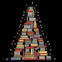 Christmas Library Tree Librarian Book Lover Coaster thumb 2