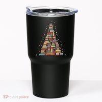 Christmas Library Tree Librarian Book Lover Tumbler thumb 0
