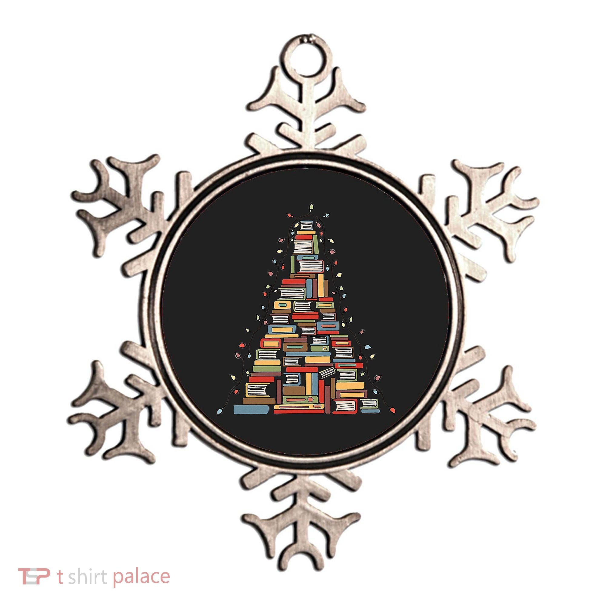 Christmas Library Tree Librarian Book Lover Ornament