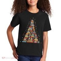 Christmas Library Tree Librarian Book Lover Kids T-Shirt thumb 2
