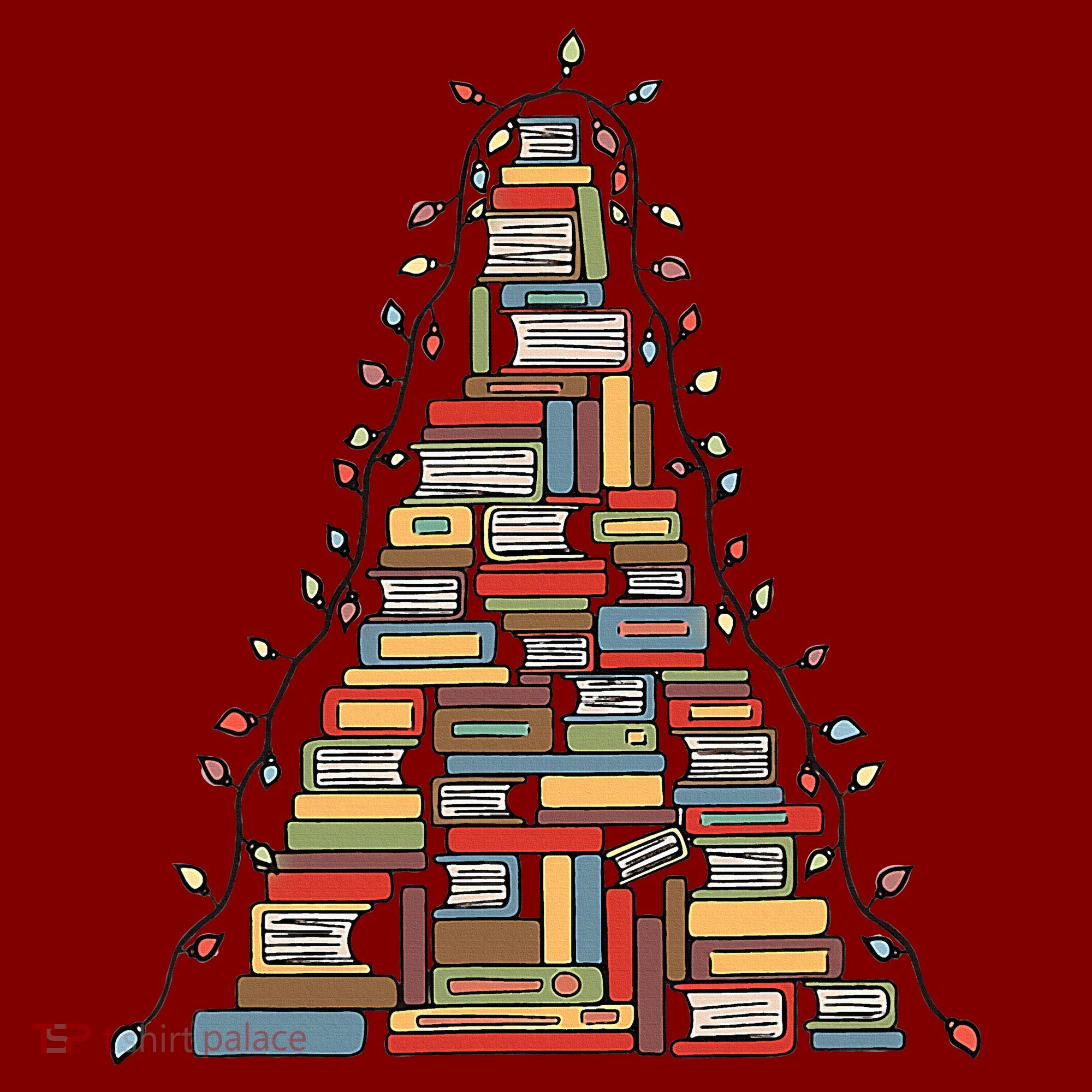 Christmas Library Tree Librarian Book Lover Baby Bodysuit