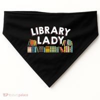 Cool Librarian Themed Art For Women Library Worker USA-Made Doggie Bandana thumb 0
