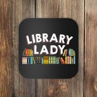 Cool Librarian Themed Art For Women Library Worker Coaster thumb 0