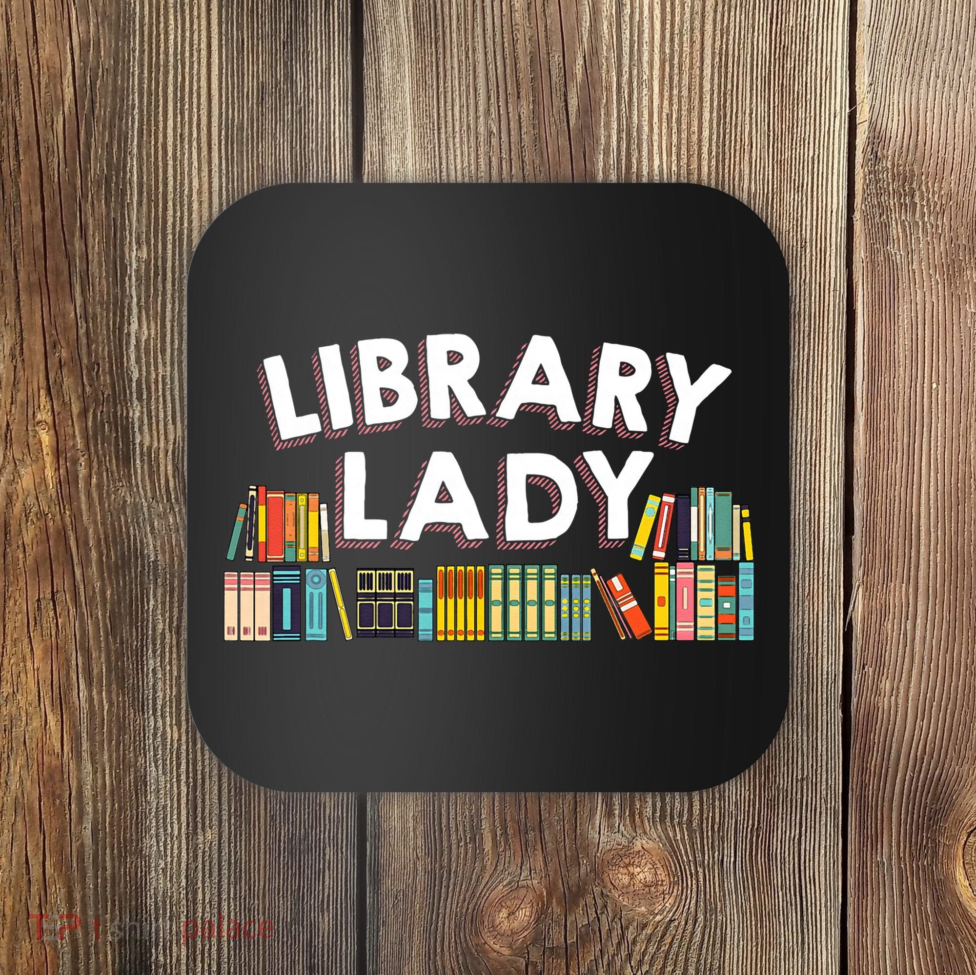 Cool Librarian Themed Art For Women Library Worker Coaster