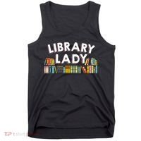 Cool Librarian Themed Art For Women Library Worker Tank Top thumb 0