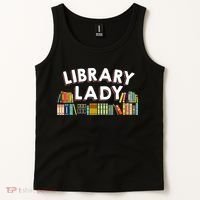 Cool Librarian Themed Art For Women Library Worker Tank Top thumb 2