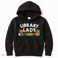 Cool Librarian Themed Art For Women Library Worker Kids Hoodie thumb 0