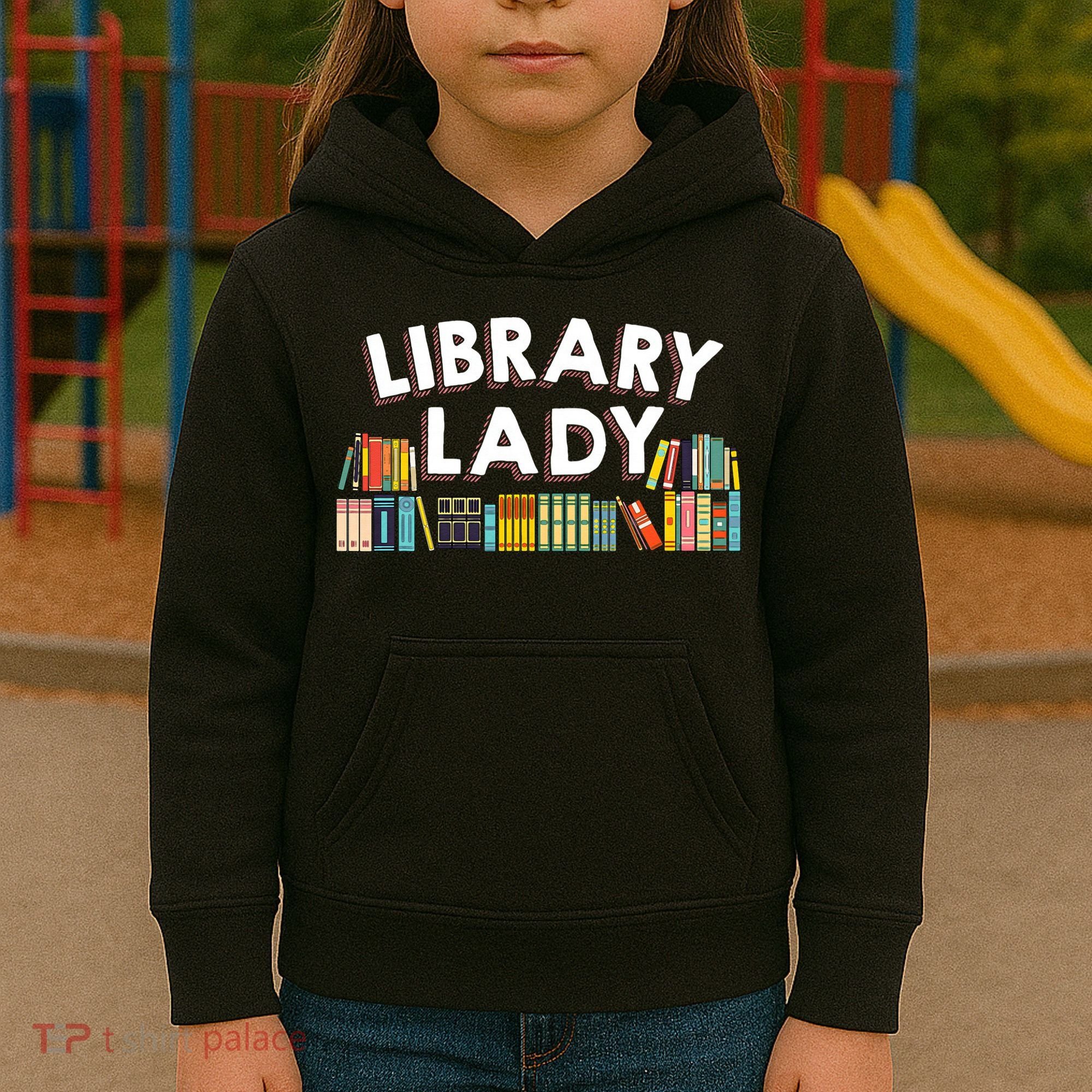 Cool Librarian Themed Art For Women Library Worker Kids Hoodie