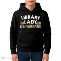 Cool Librarian Themed Art For Women Library Worker Kids Hoodie thumb 4