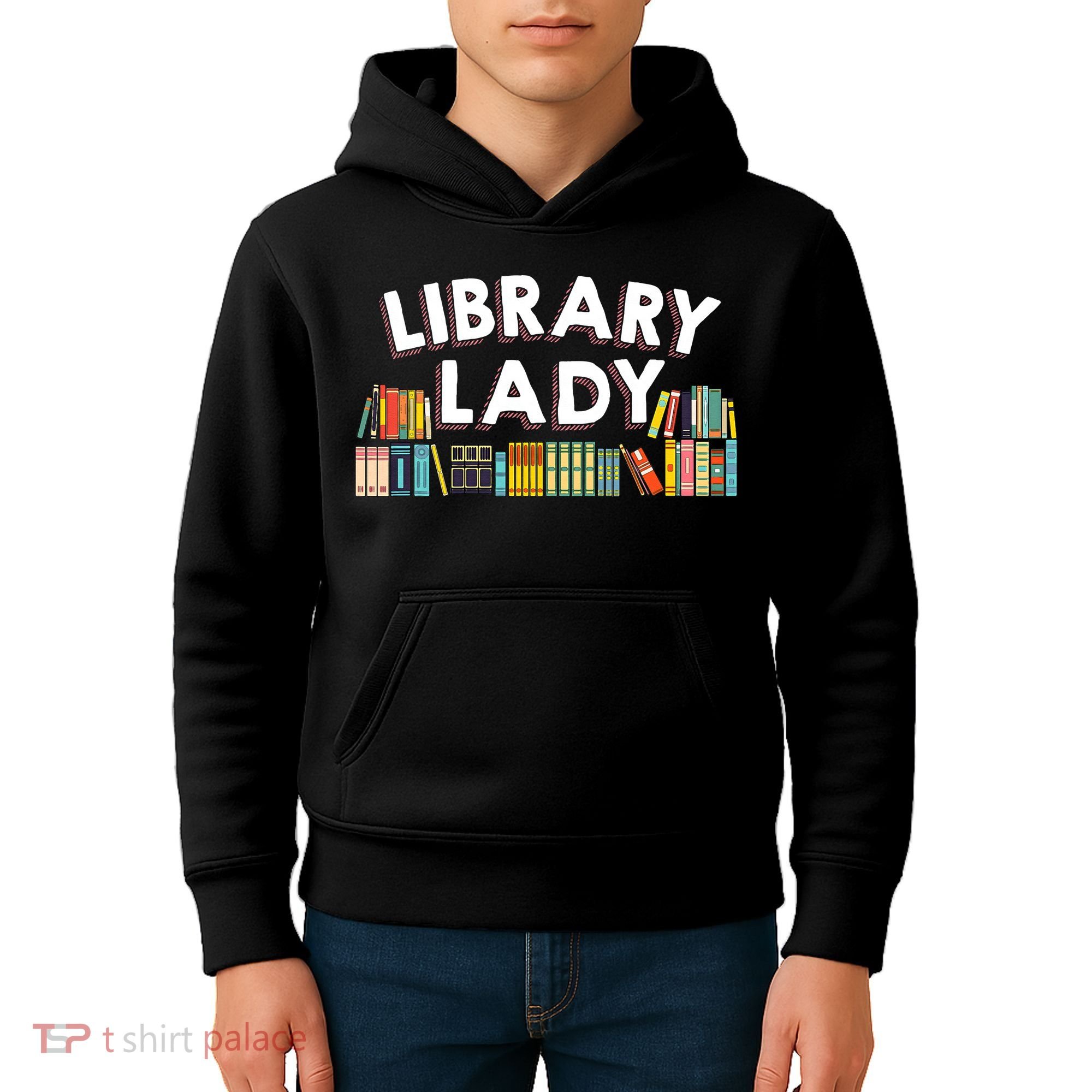 Cool Librarian Themed Art For Women Library Worker Kids Hoodie