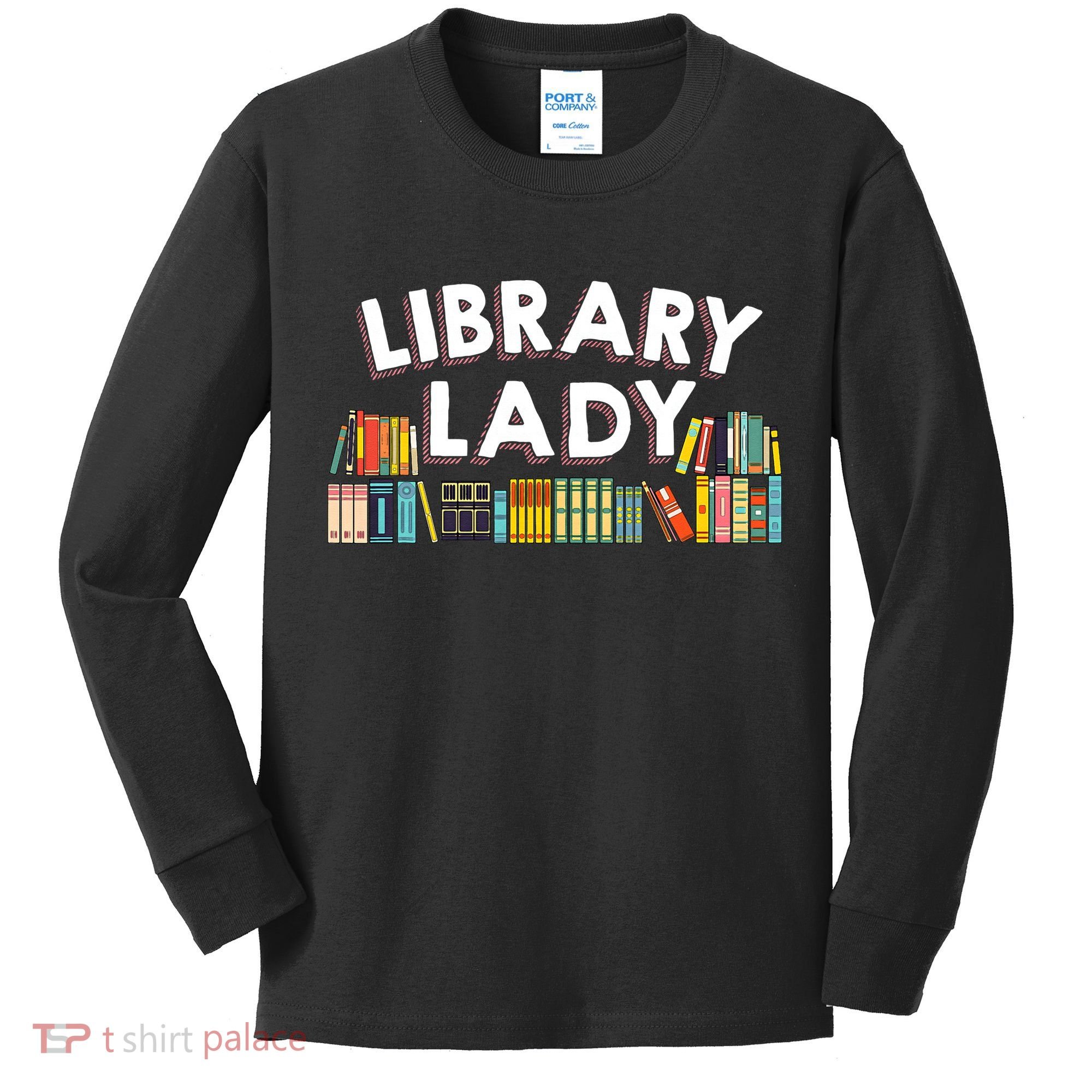 Cool Librarian Themed Art For Women Library Worker Kids Long Sleeve Shirt