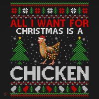 Chicken Lover Ugly All I Want For Christmas Is A Chicken Gift Pajama Set thumb 2