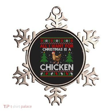 Chicken Lover Ugly All I Want For Christmas Is A Chicken Gift Ornament