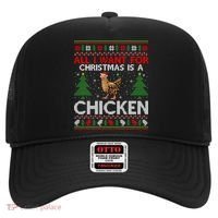Chicken Lover Ugly All I Want For Christmas Is A Chicken Gift Hat thumb 0