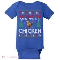 Chicken Lover Ugly All I Want For Christmas Is A Chicken Gift Baby Bodysuit thumb 0
