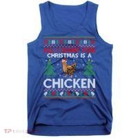 Chicken Lover Ugly All I Want For Christmas Is A Chicken Gift Tank Top thumb 0