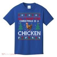 Chicken Lover Ugly All I Want For Christmas Is A Chicken Gift Kids T-Shirt thumb 0