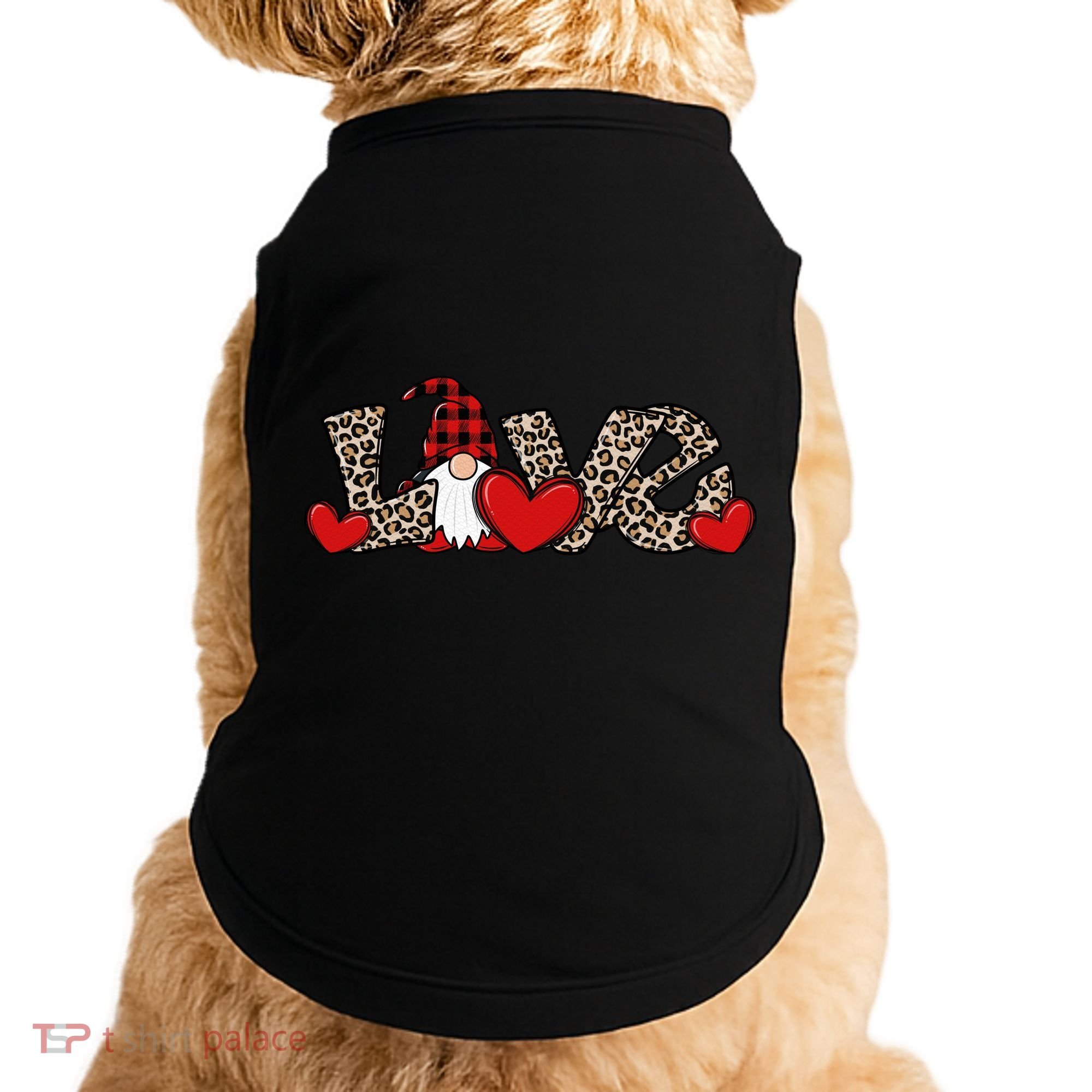 Cute Love Valentines Day Gnome Doggie Tank