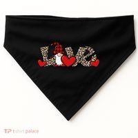 Cute Love Valentines Day Gnome USA-Made Doggie Bandana thumb 0