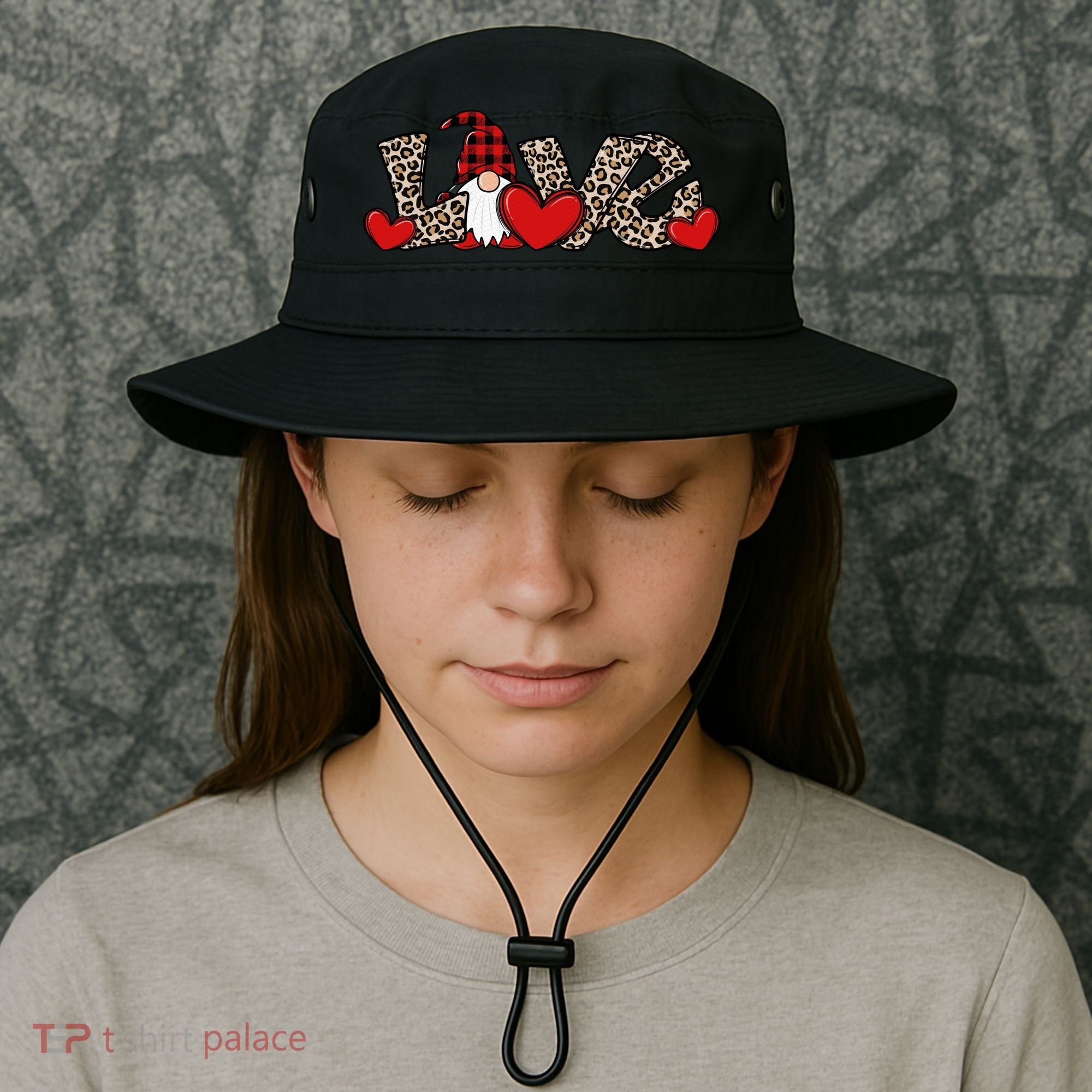 Cute Love Valentines Day Gnome Bucket Hat