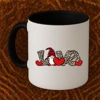 Cute Love Valentines Day Gnome Coffee Mug thumb 2
