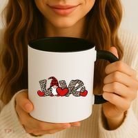Cute Love Valentines Day Gnome Coffee Mug thumb 3