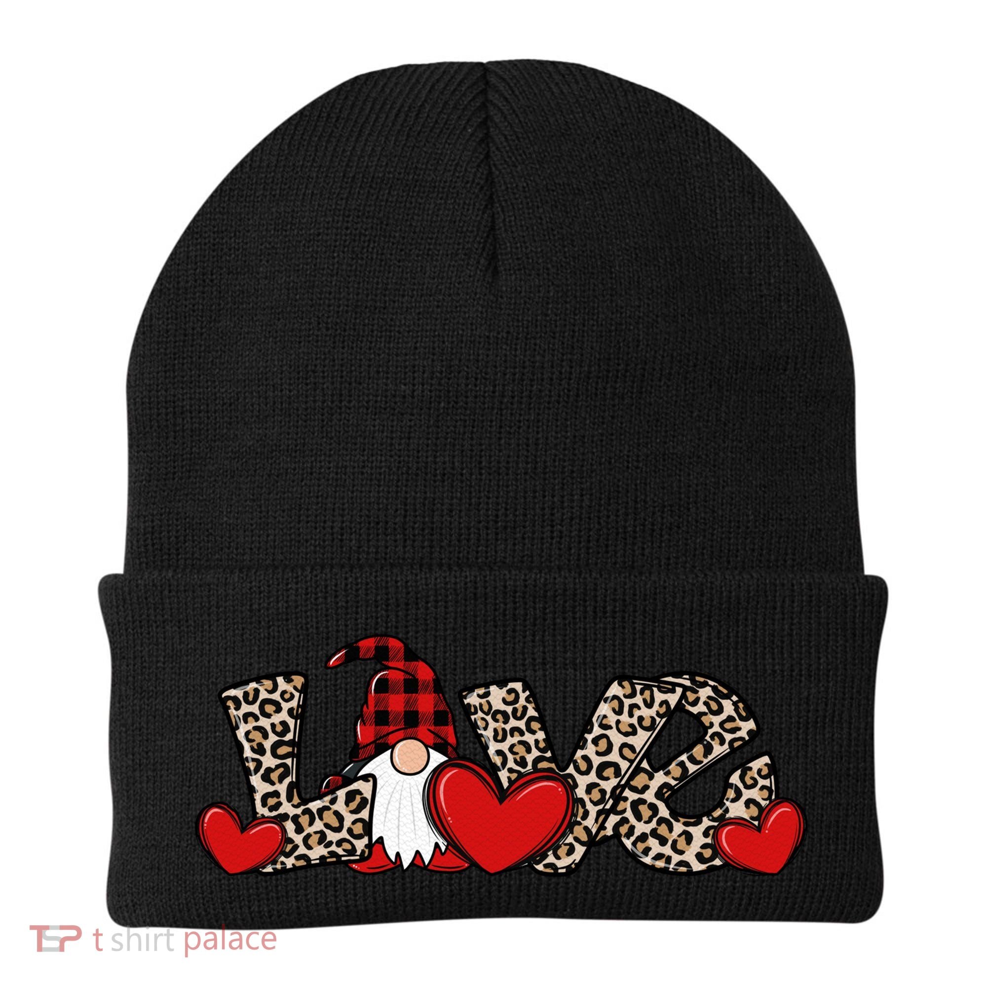 Cute Love Valentines Day Gnome Beanie