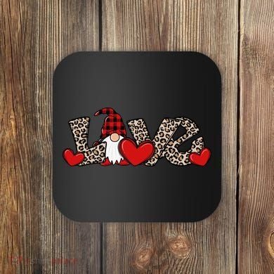 Cute Love Valentines Day Gnome Coaster