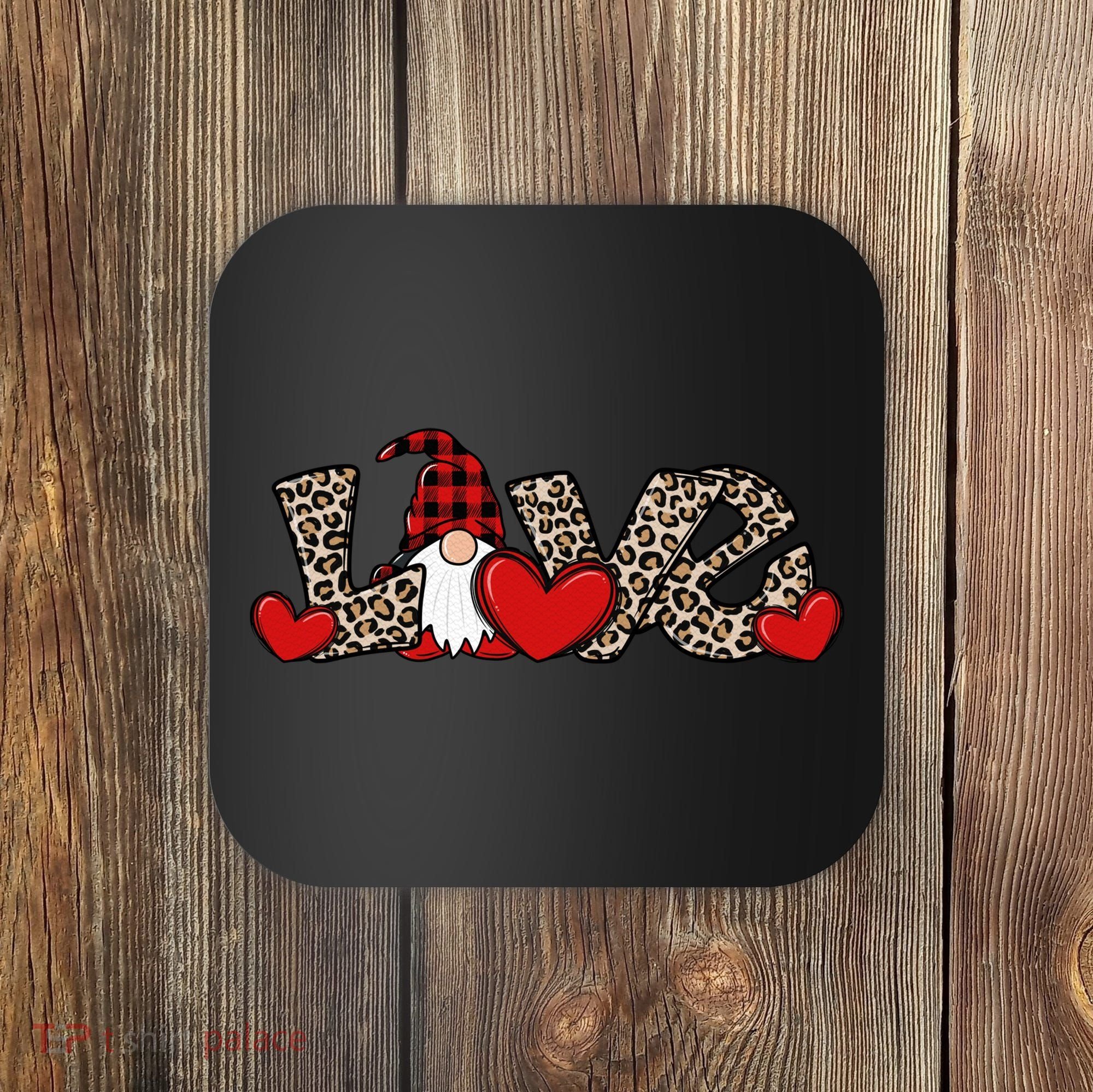 Cute Love Valentines Day Gnome Coaster
